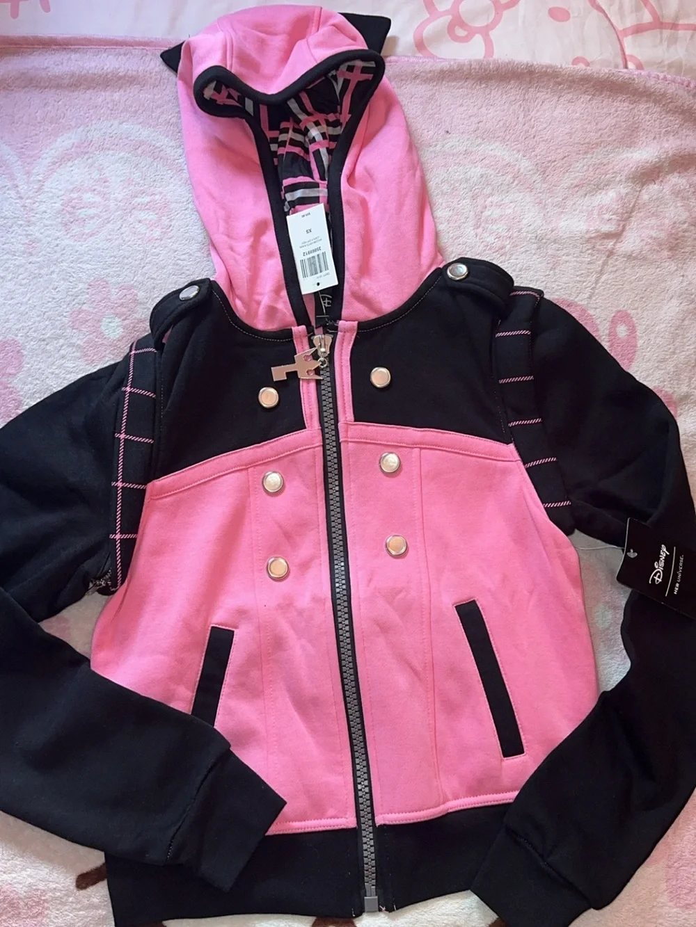 Disney Kingdom Hearts Kairi Girls Convertible Hoodie Cosplay